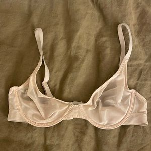 Negative Underwear, Sieve Demi Bra in Peach - 34B